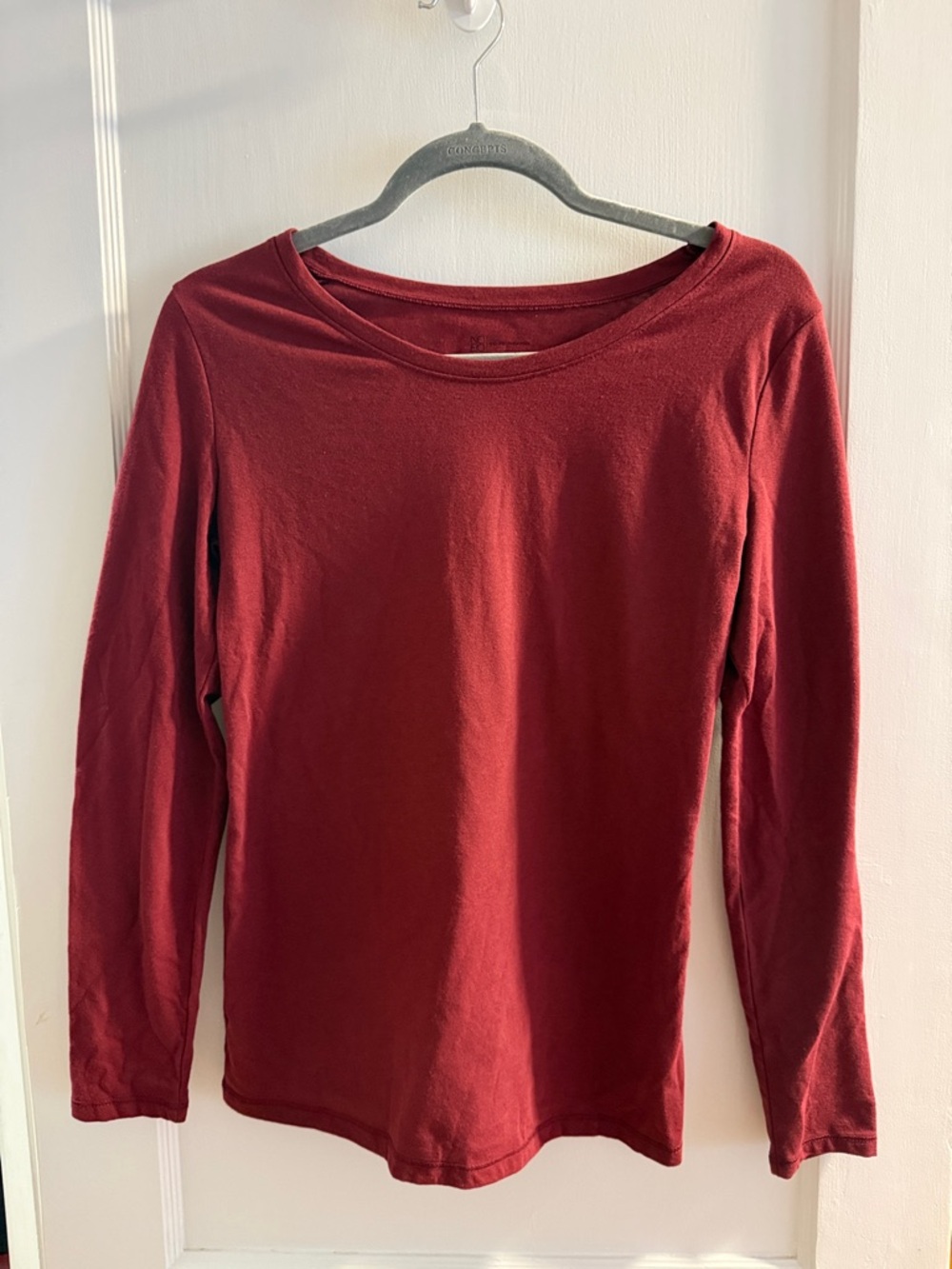 Long Sleeve Tee in Deep Red